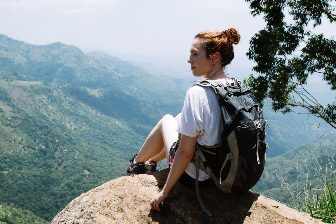 A girl at the top of Ella Rock